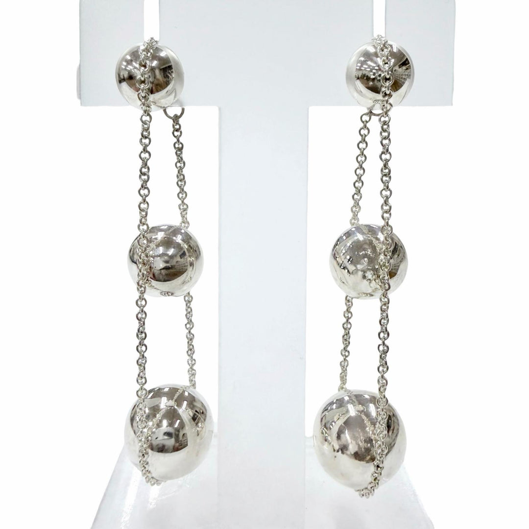 Great TIFFANY&Co. Pierce Hardware triple drop Silver AG925 Women