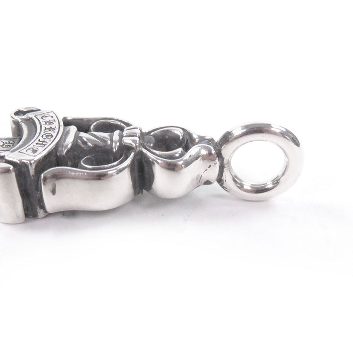 Great CHROME HEARTS Pendant top Double Dagger Necklace Charm Silver SV925 mens