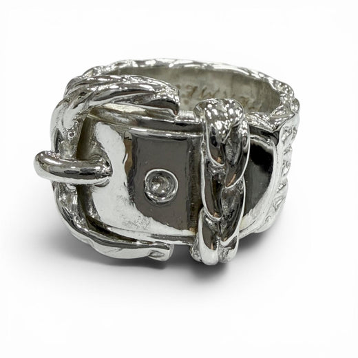 Excellent HERMES Ring ring Diane Silver 925 mens 52