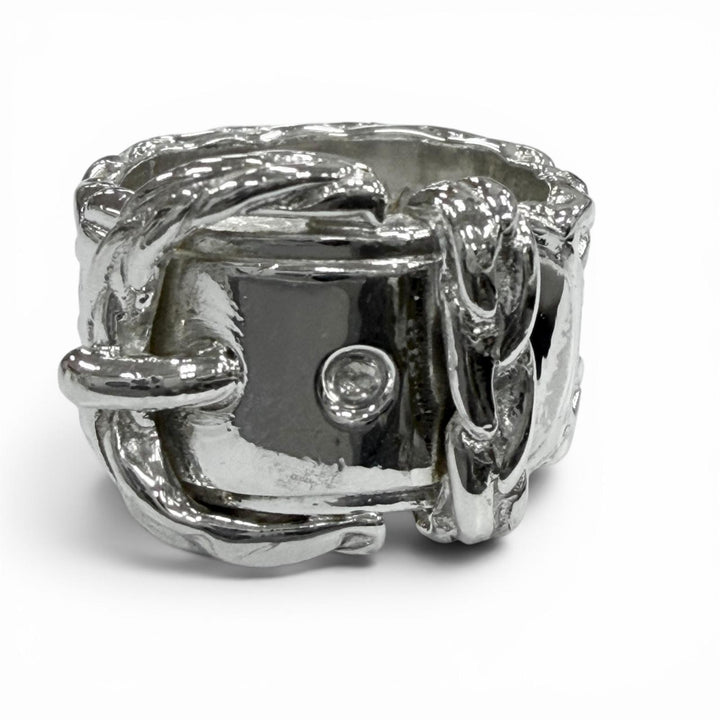 Excellent HERMES Ring ring Diane Silver 925 mens 52