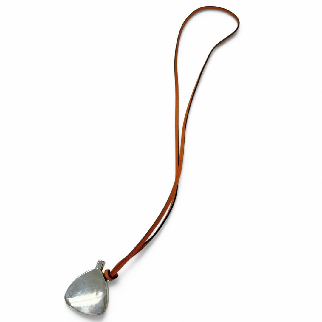 Great HERMES Necklace Perfume bottle Silver SV925 mens