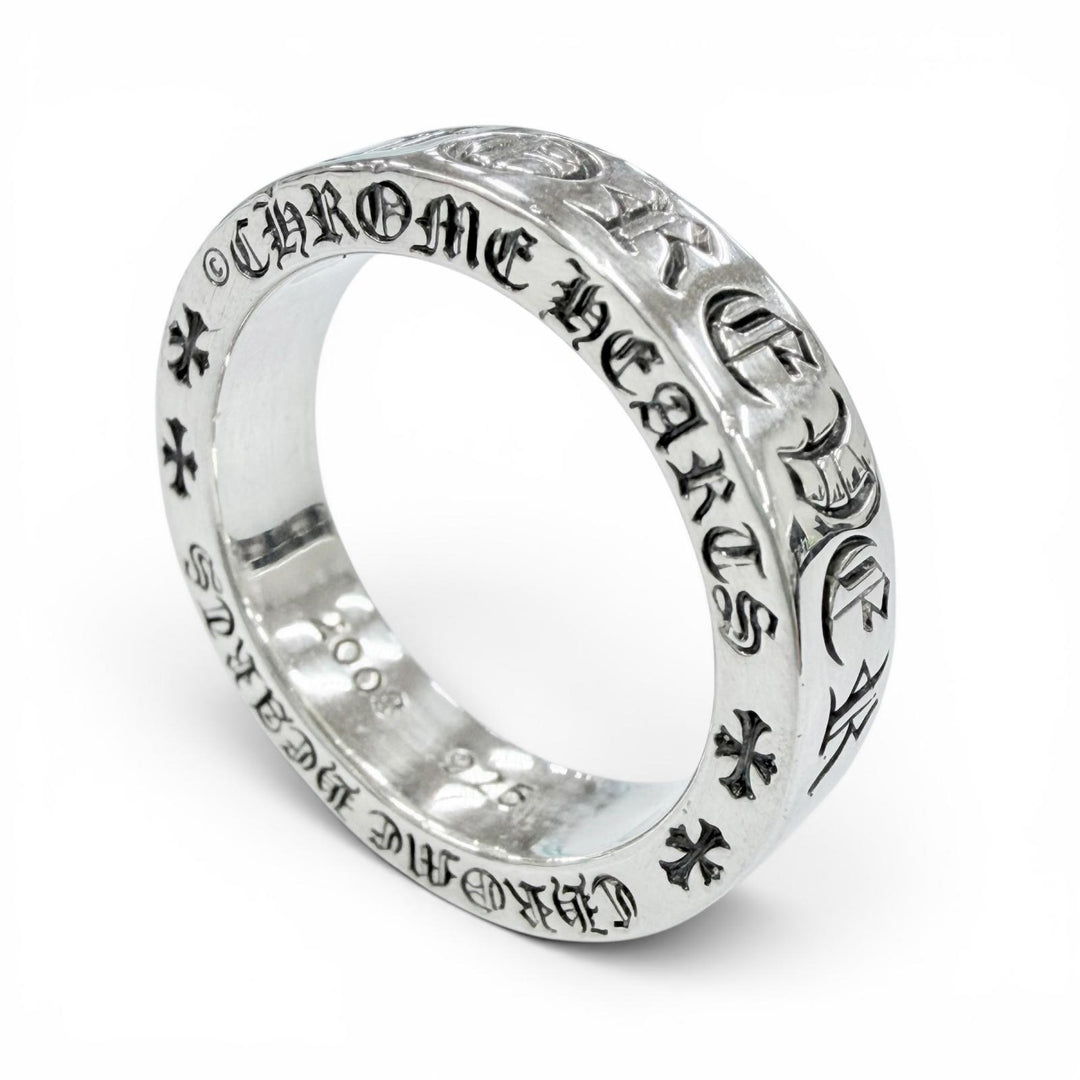Excellent CHROME HEARTS Ring ring SPACER FOREVER 0.2"" Ring Silver 925 mens