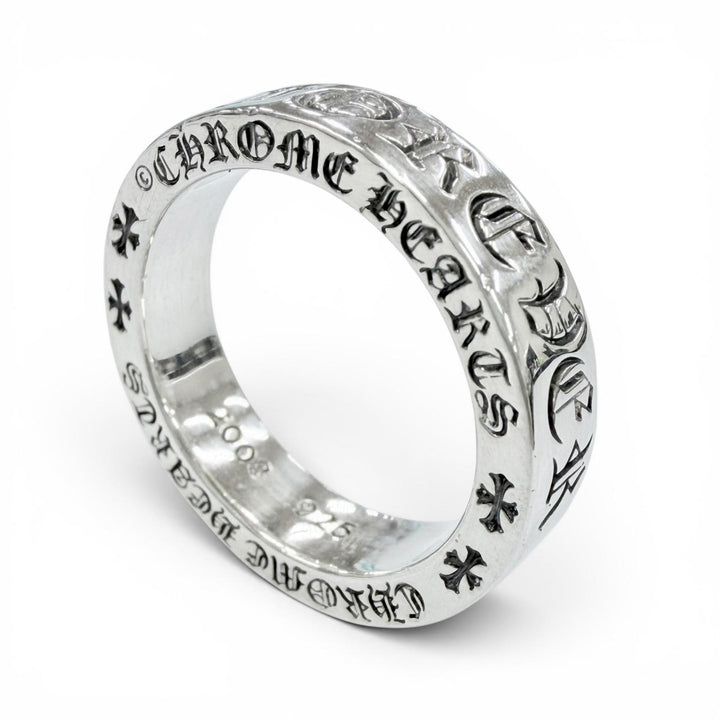 Excellent CHROME HEARTS Ring ring SPACER FOREVER 0.2"" Ring Silver 925 mens