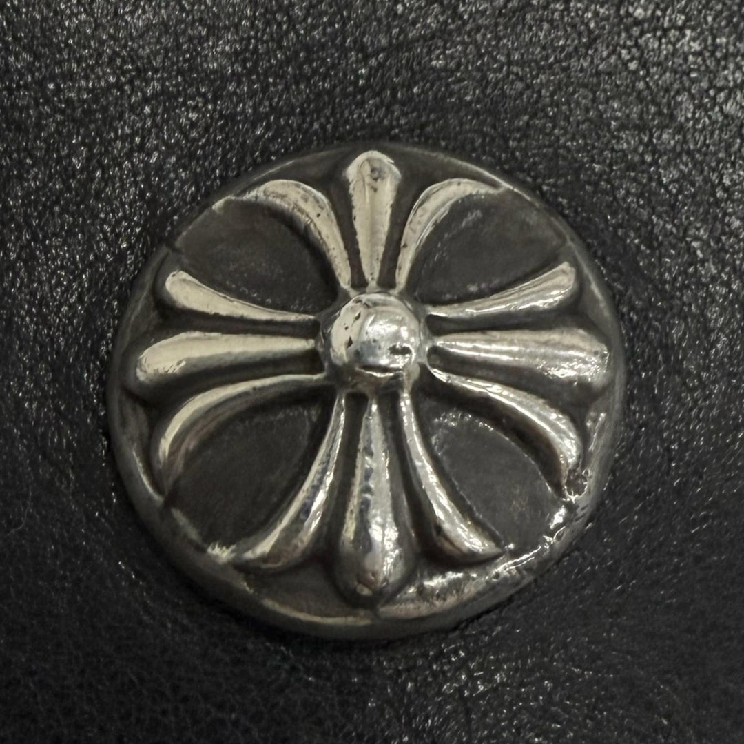 Very Good CHROME HEARTS Purse WAVE CROSS cross ball button