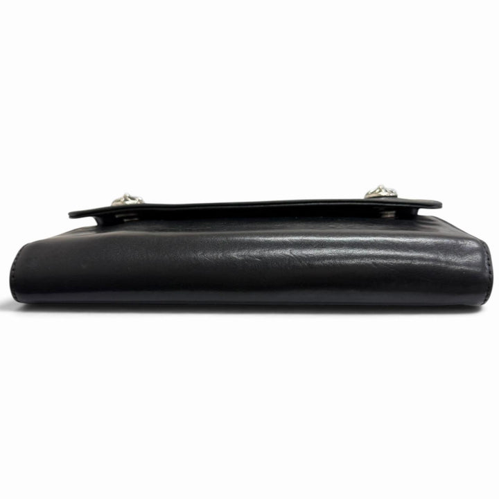 Very Good CHROME HEARTS Purse WAVE CROSS cross ball button