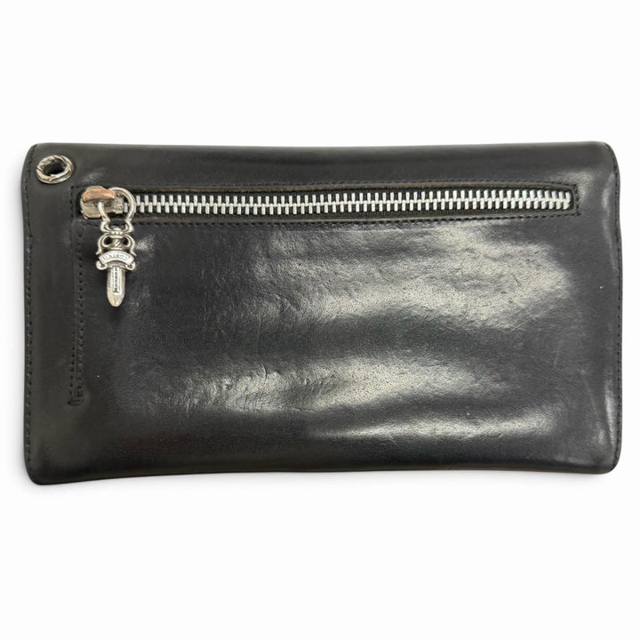 Very Good CHROME HEARTS Purse WAVE CROSS cross ball button