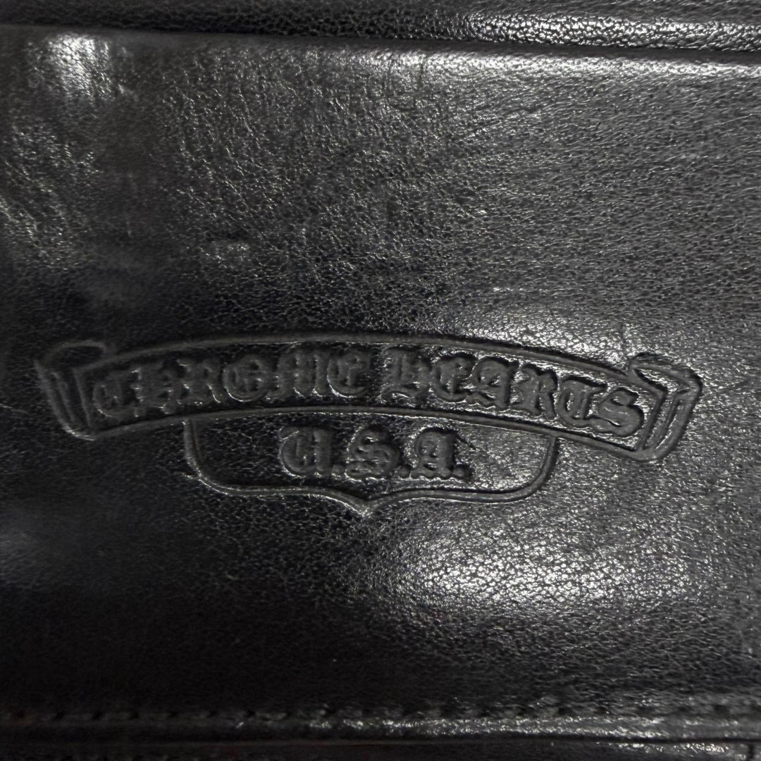 Very Good CHROME HEARTS Purse WAVE CROSS cross ball button