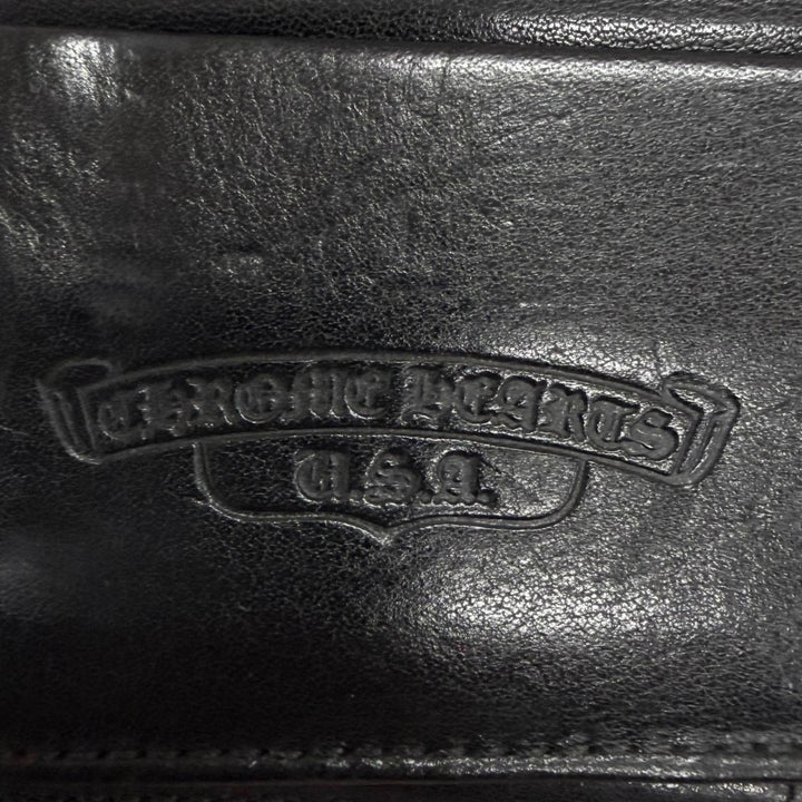 Very Good CHROME HEARTS Purse WAVE CROSS cross ball button