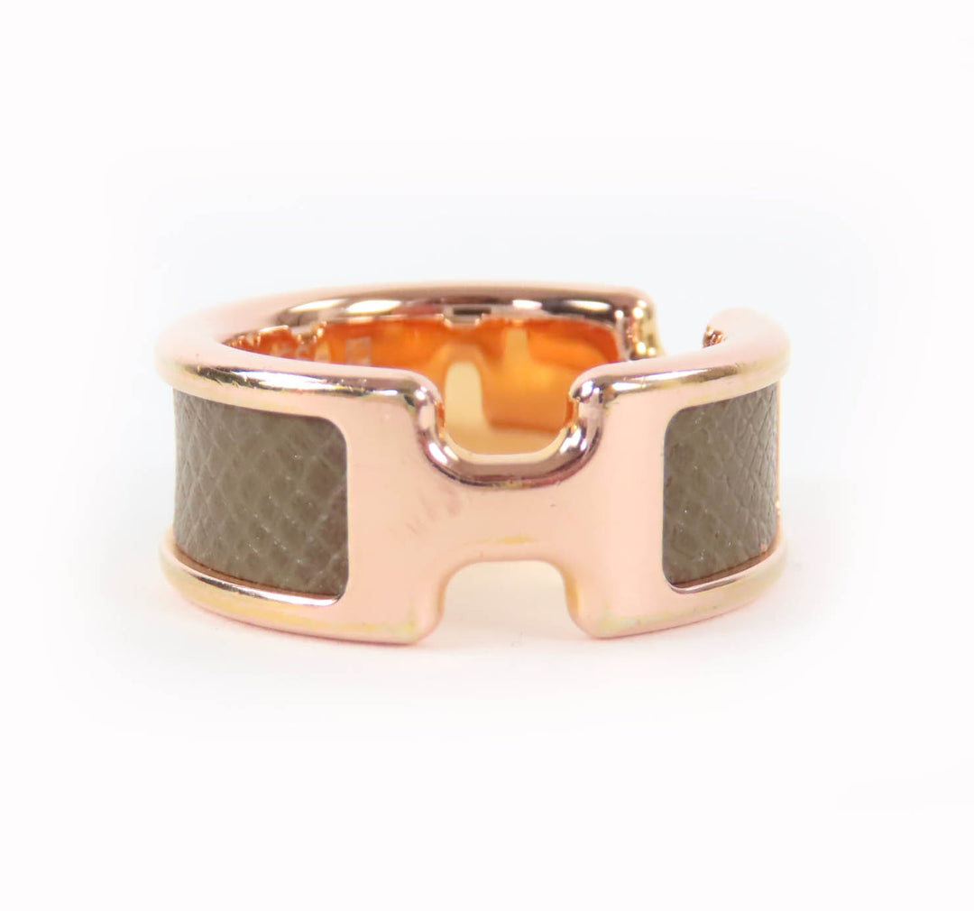 Great HERMES Ring Olympe PM Etope leather Women M