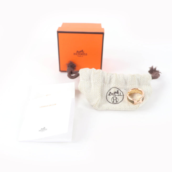Great HERMES Ring Olympe PM Etope leather Women M