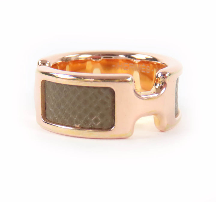 Great HERMES Ring Olympe PM Etope leather Women M