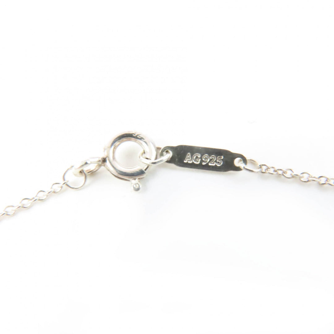 Great TIFFANY&Co. Necklace Mini Double Heart Tag Necklace Silver AG925 Women