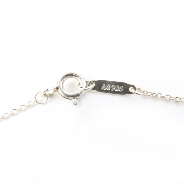 Great TIFFANY&Co. Necklace Mini Double Heart Tag Necklace Silver AG925 Women