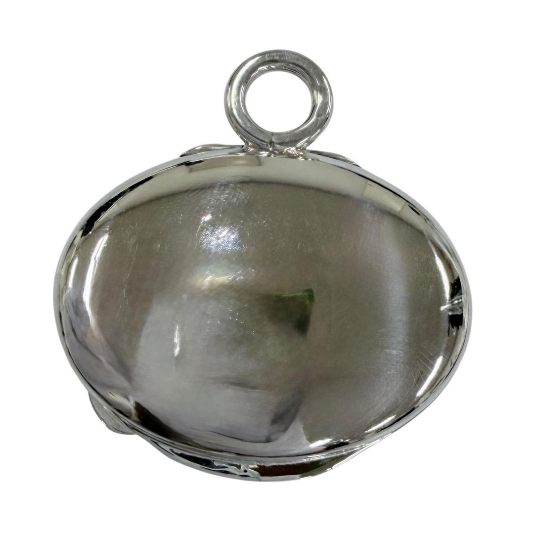 Great HERMES Necklace Pill case with leather accents, pendant Silver 925 Women