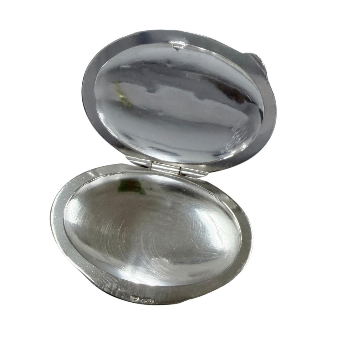 Great HERMES Necklace Pill case with leather accents, pendant Silver 925 Women