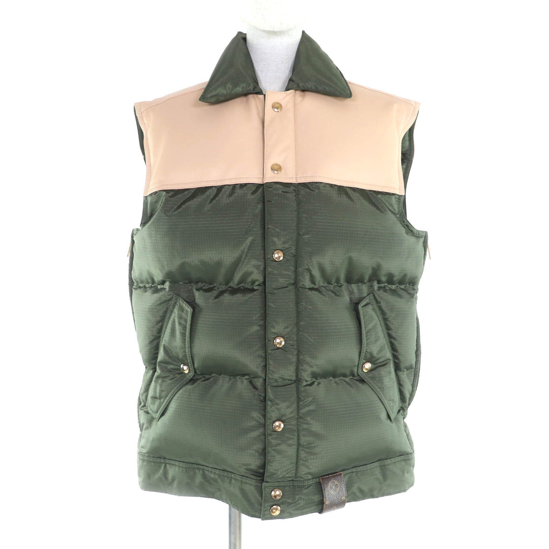 Pristine LOUIS VUITTON Down vest khaki Nylon Women 38