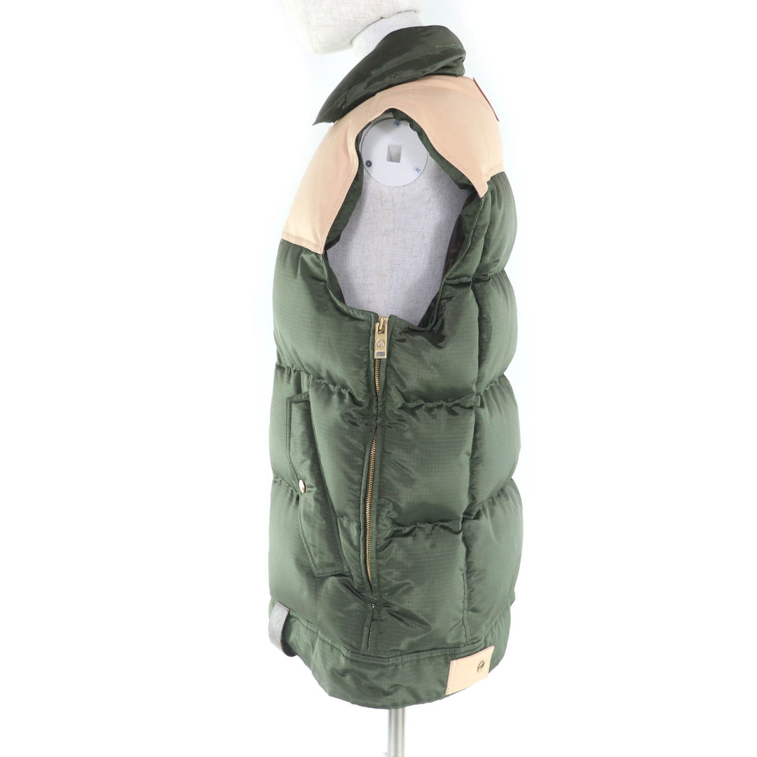 Pristine LOUIS VUITTON Down vest khaki Nylon Women 38