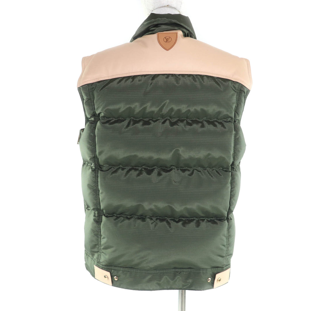 Pristine LOUIS VUITTON Down vest khaki Nylon Women 38