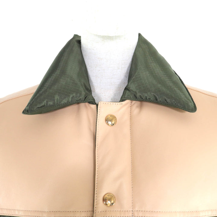 Pristine LOUIS VUITTON Down vest khaki Nylon Women 38