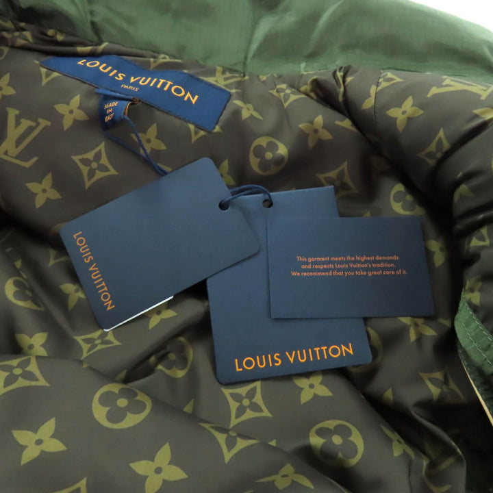Pristine LOUIS VUITTON Down vest khaki Nylon Women 38