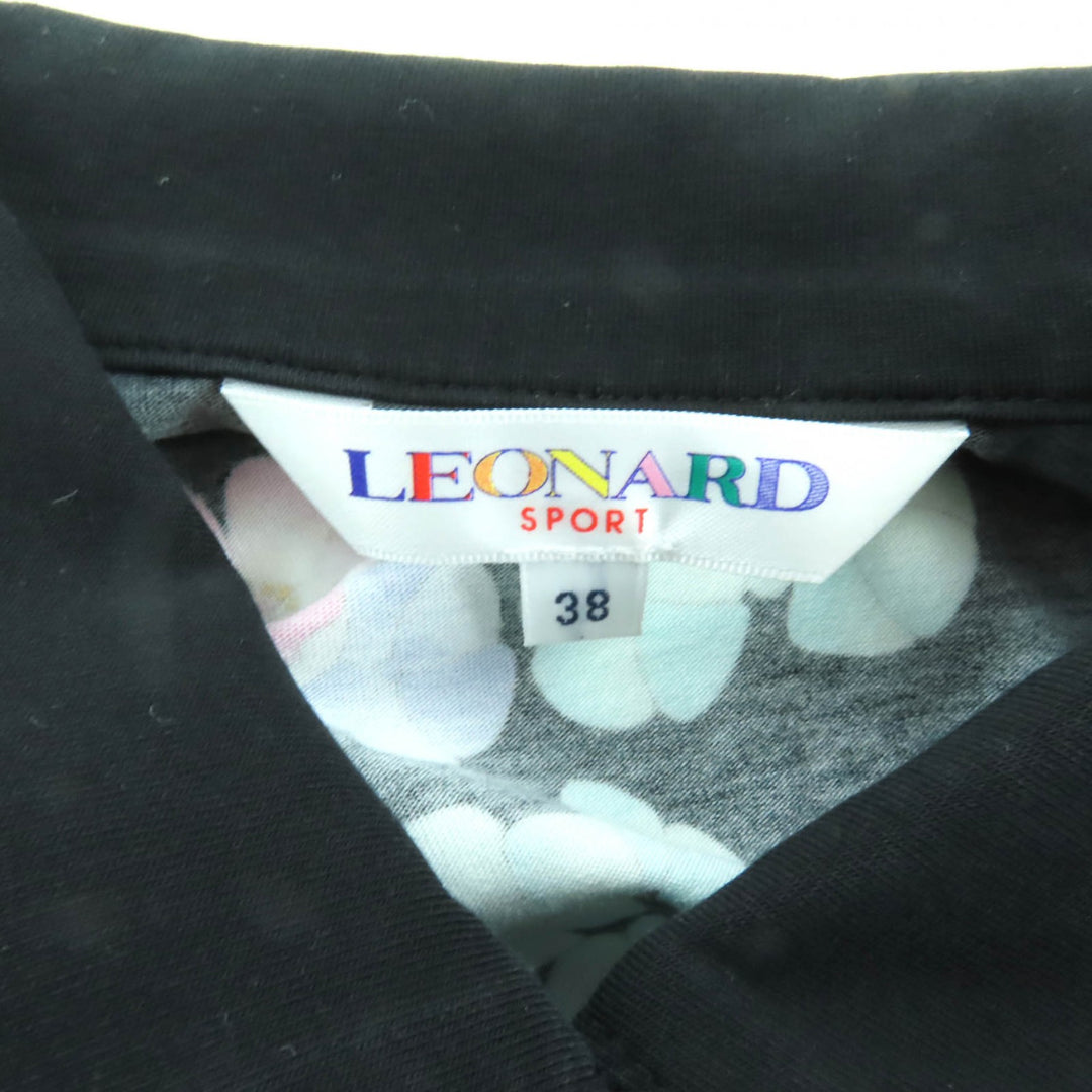 素晴らしいLEONARD SPORT 長袖シャツ ブラック マルチ コットン レディース 38