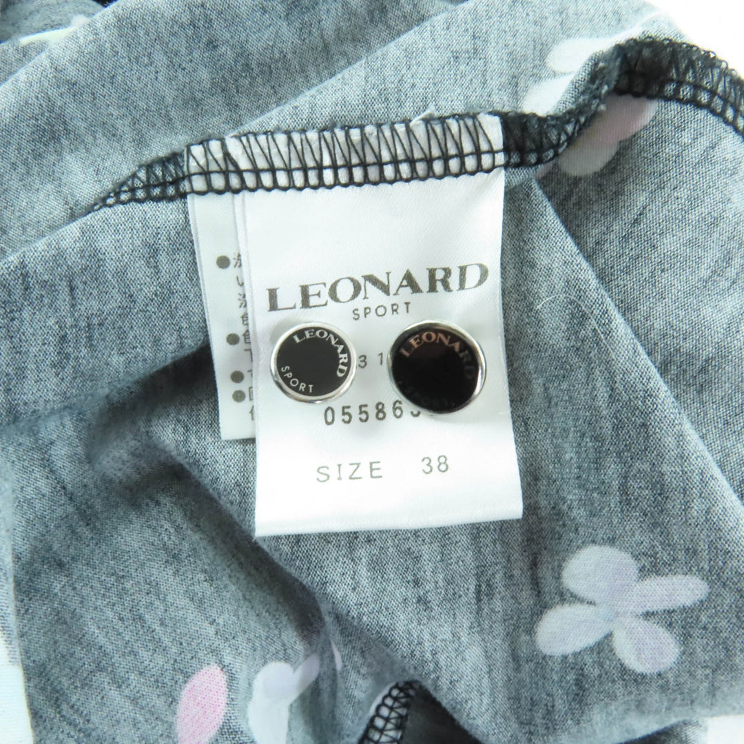 素晴らしいLEONARD SPORT 長袖シャツ ブラック マルチ コットン レディース 38