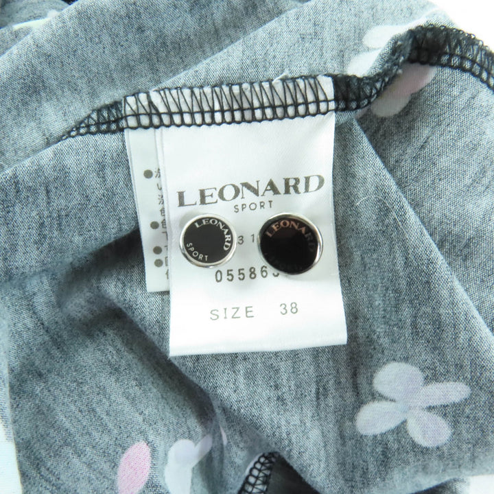 素晴らしいLEONARD SPORT 長袖シャツ ブラック マルチ コットン レディース 38
