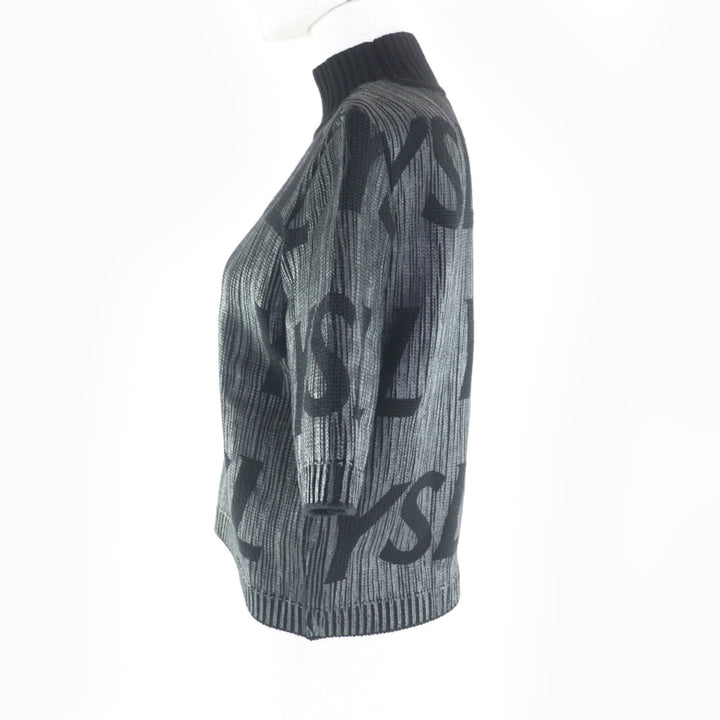 Excellent YVES SAINT LAURENT Short sleeve knit black wool Women M