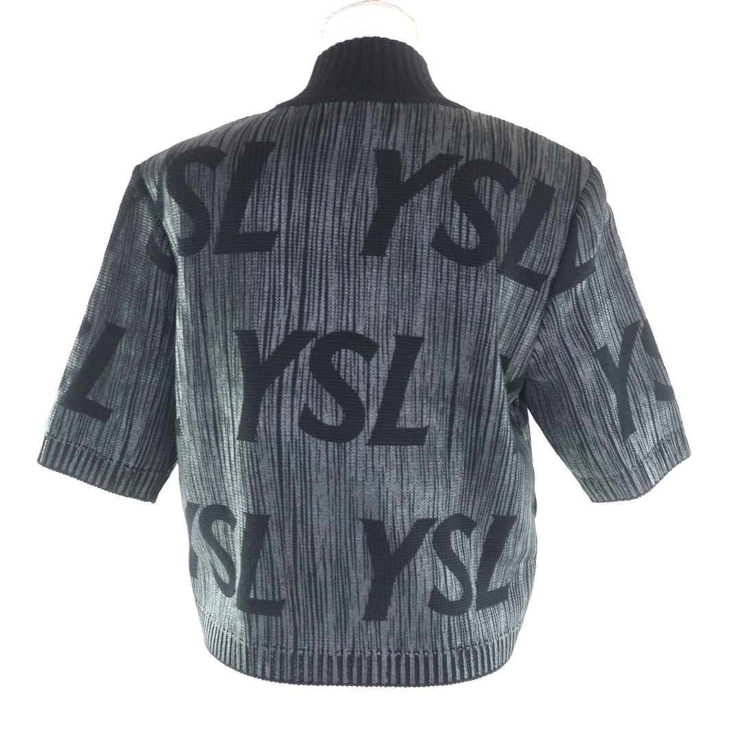 Excellent YVES SAINT LAURENT Short sleeve knit black wool Women M