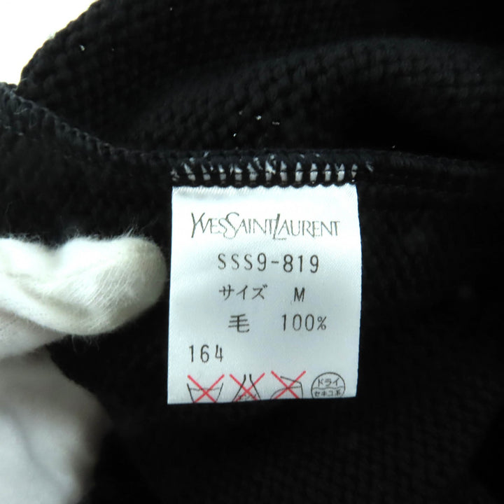 Excellent YVES SAINT LAURENT Short sleeve knit black wool Women M
