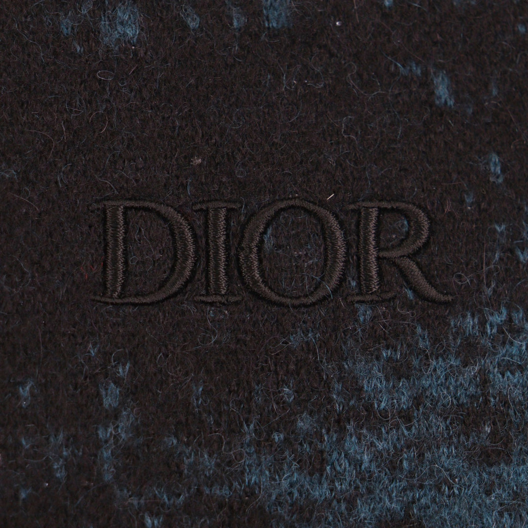 素晴らしいDIOR Peter Doigセーター ブラック ブルー モヘア メンズ L 143M649AT276