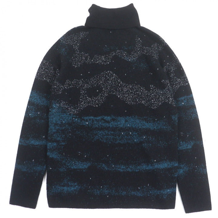 素晴らしいDIOR Peter Doigセーター ブラック ブルー モヘア メンズ L 143M649AT276