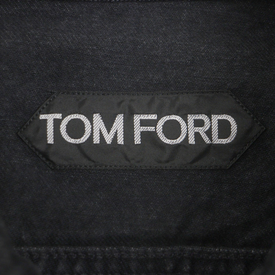 TOM FORD 黑色纯棉男士牛仔夹克，XL 码，型号 DJI001 DMC061S25