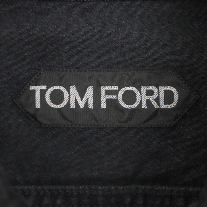 TOM FORD 黑色纯棉男士牛仔夹克，XL 码，型号 DJI001 DMC061S25
