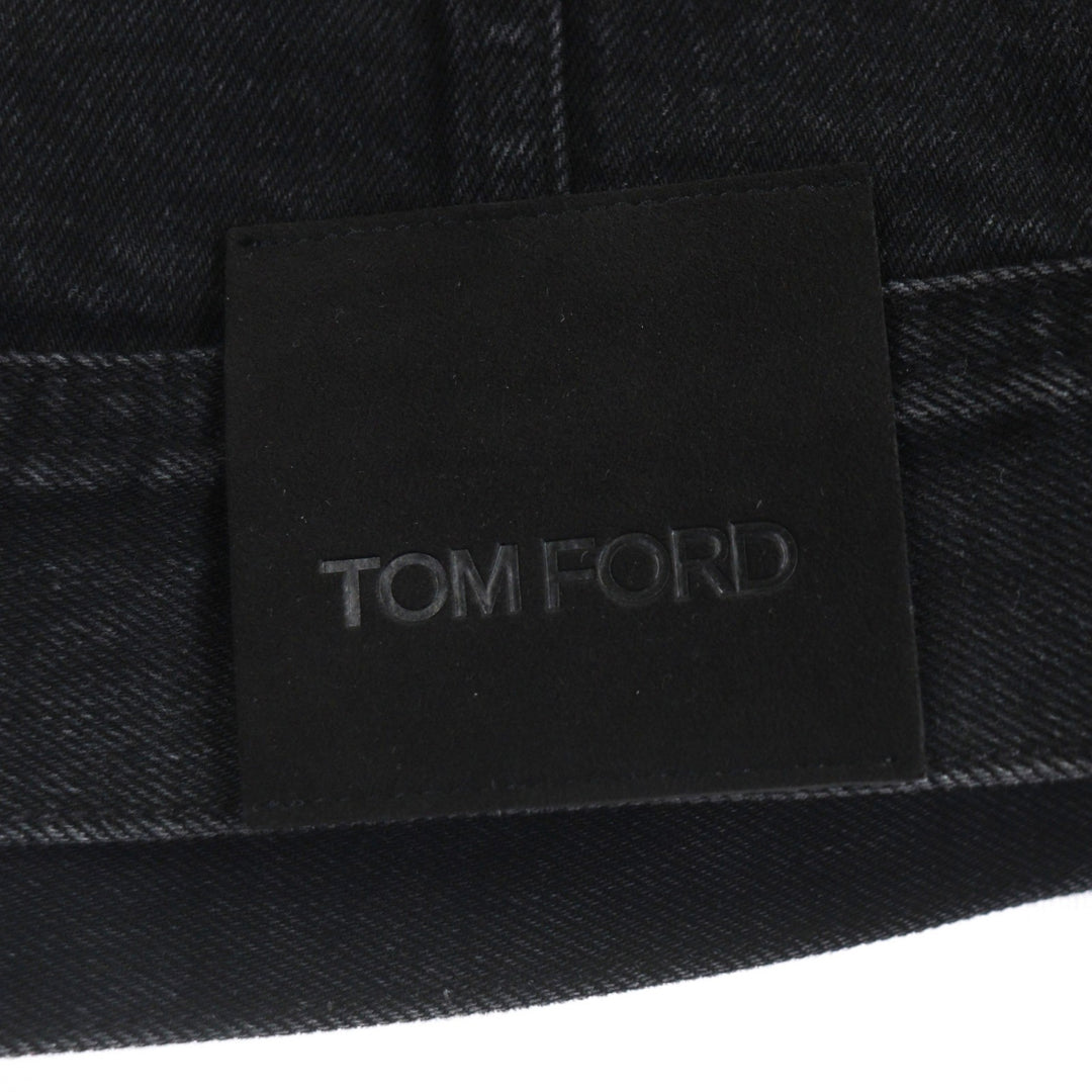 TOM FORD 黑色纯棉男士牛仔夹克，XL 码，型号 DJI001 DMC061S25