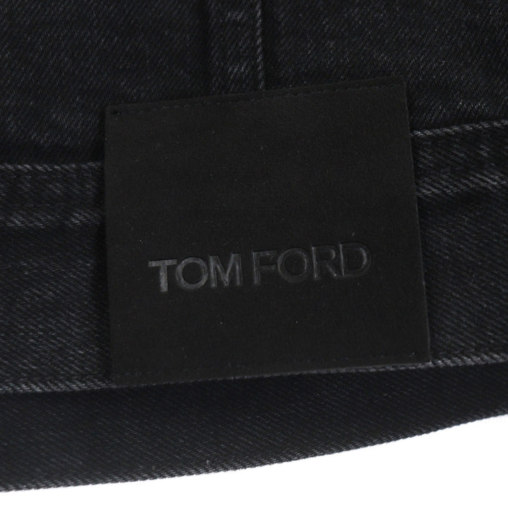 TOM FORD 黑色纯棉男士牛仔夹克，XL 码，型号 DJI001 DMC061S25