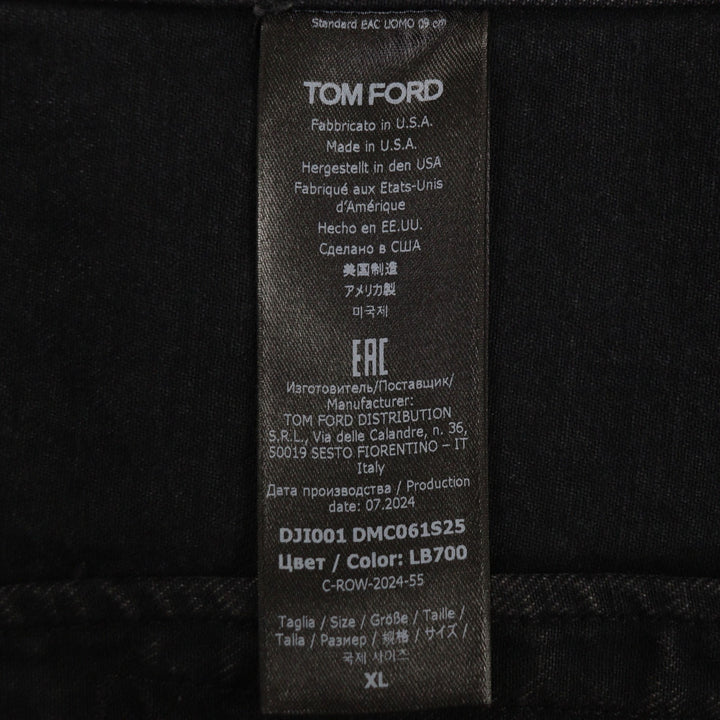 TOM FORD 黑色纯棉男士牛仔夹克，XL 码，型号 DJI001 DMC061S25