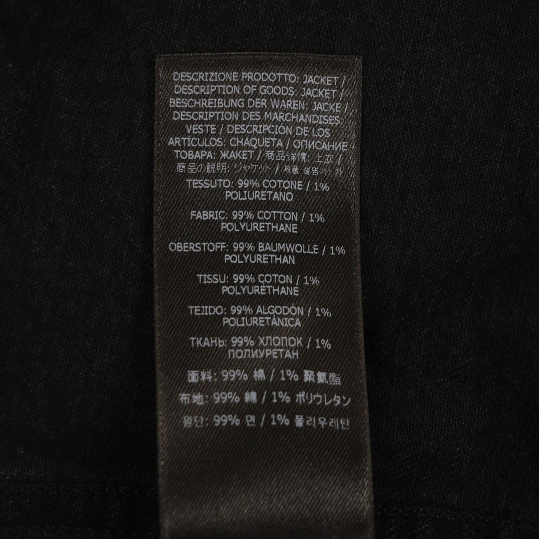 TOM FORD 黑色纯棉男士牛仔夹克，XL 码，型号 DJI001 DMC061S25