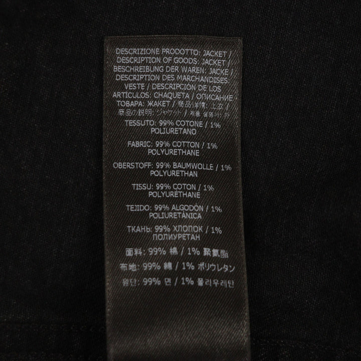TOM FORD 黑色纯棉男士牛仔夹克，XL 码，型号 DJI001 DMC061S25