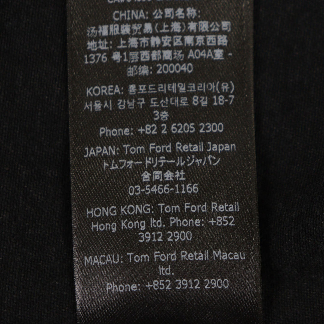 TOM FORD 黑色纯棉男士牛仔夹克，XL 码，型号 DJI001 DMC061S25