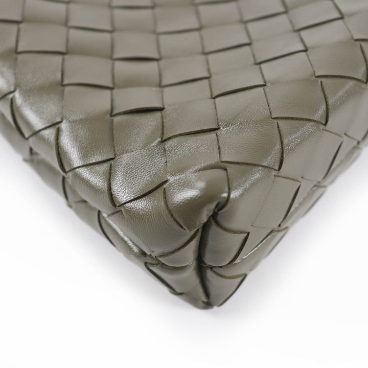 Excellent BOTTEGAVENETA Shoulder Bag INTRECCIATO leather khaki leather Women