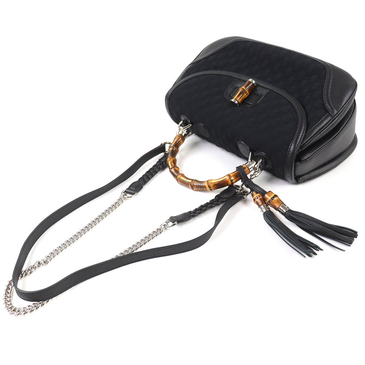 Excellent GUCCI Shoulder Bag Microsima New Bamboo 2-Way Handbag Chain 240241