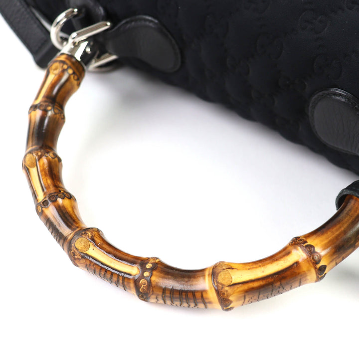 Excellent GUCCI Shoulder Bag Microsima New Bamboo 2-Way Handbag Chain 240241