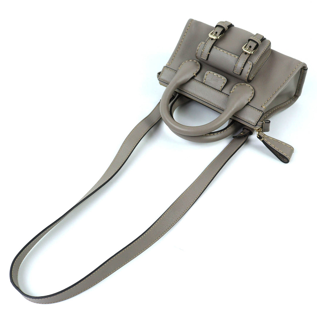 Excellent Chloe Shoulder Bag EDITH MINI BAG 2WAY handbag gray CHC21WS451F43053