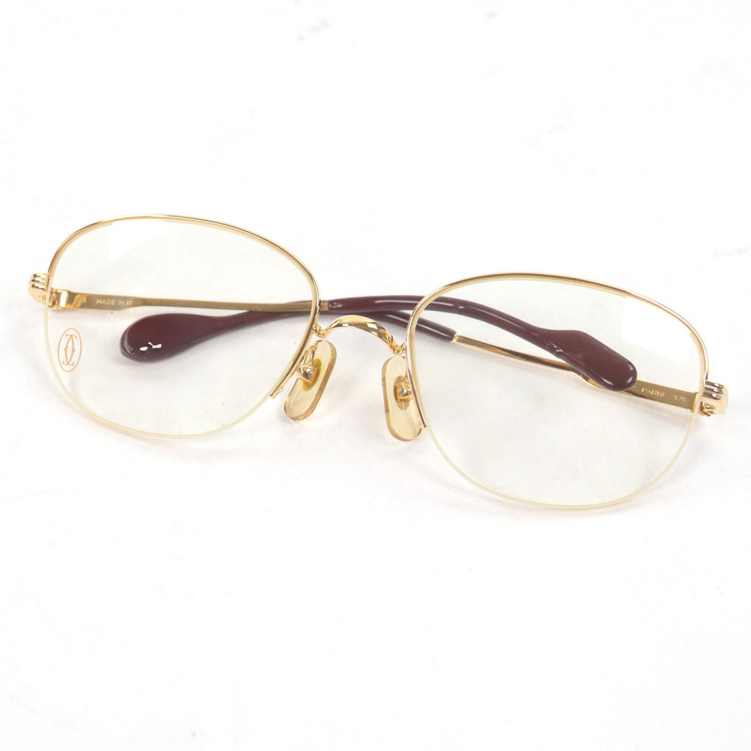 Great Cartier Glasses Trinity Half rim gold mens