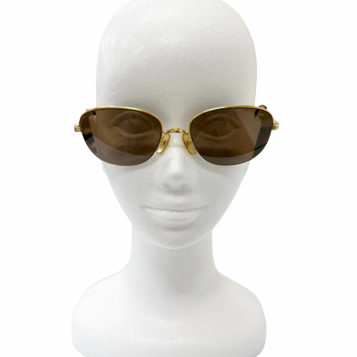 Great Cartier sunglasses 140 Trinity Half-Rim gold mens