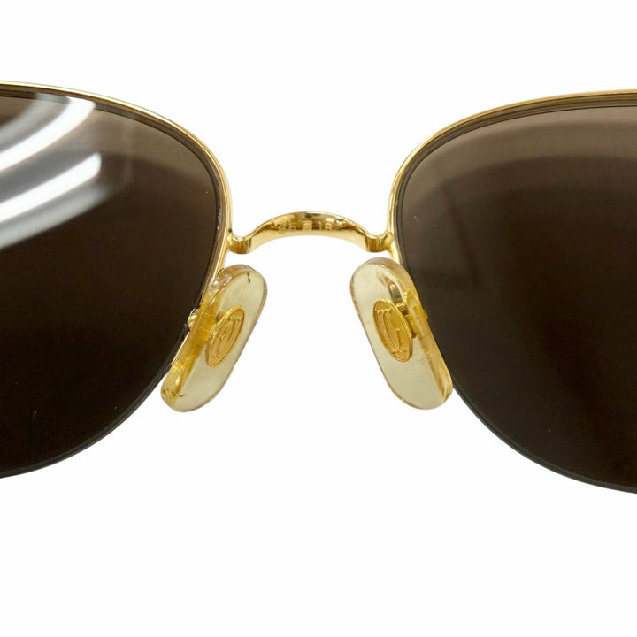 Great Cartier sunglasses 140 Trinity Half-Rim gold mens