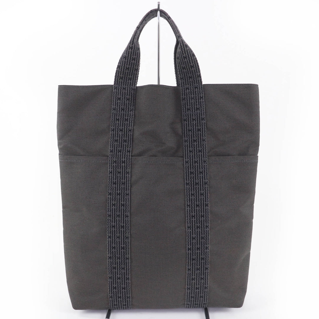 Great HERMES Tote Bag Her Line Cabas Handbag gray polyamide Women