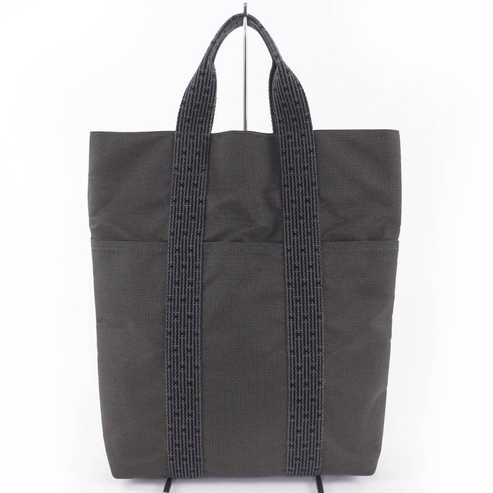 Great HERMES Tote Bag Her Line Cabas Handbag gray polyamide Women
