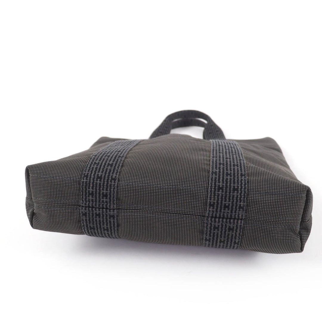 Great HERMES Tote Bag Her Line Cabas Handbag gray polyamide Women